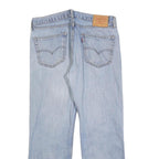 LEVI'S 505 Mens Jeans Blue Regular Straight Denim Light W34 L29 Classic Zip