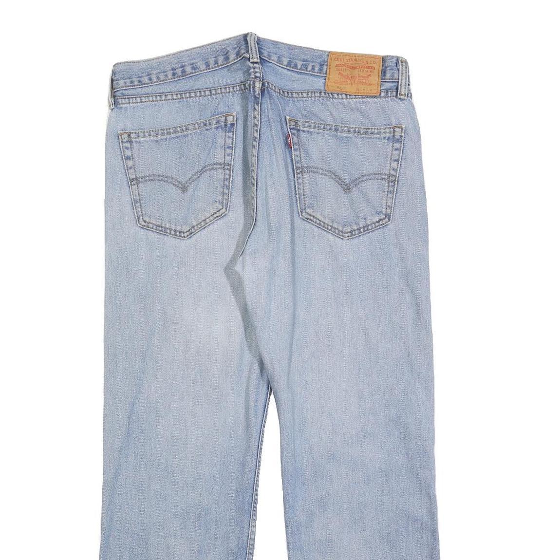 LEVI'S 505 Mens Jeans Blue Regular Straight Denim Light W34 L29 Classic Zip