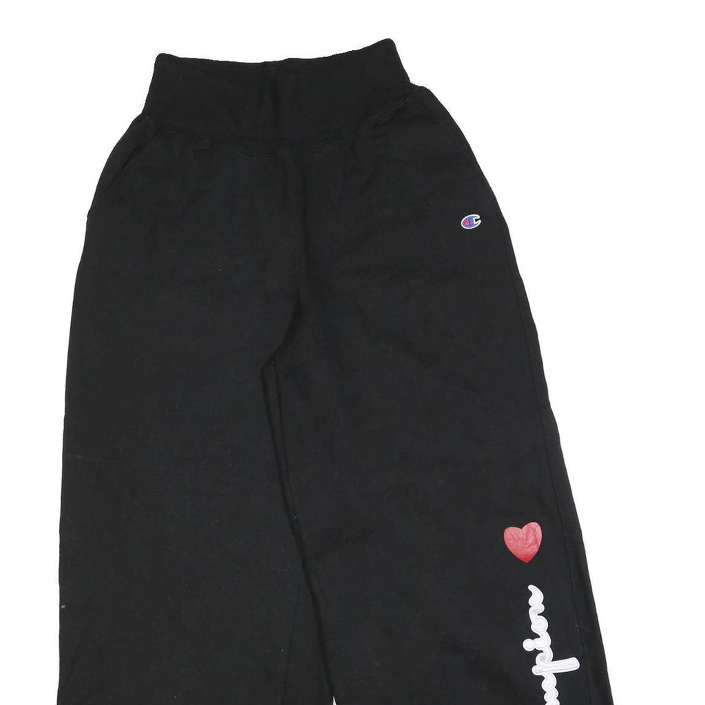 CHAMPION REVERSE WEAVE Womens Joggers Black L W30 L32 Relaxed Wide-Leg Cotton