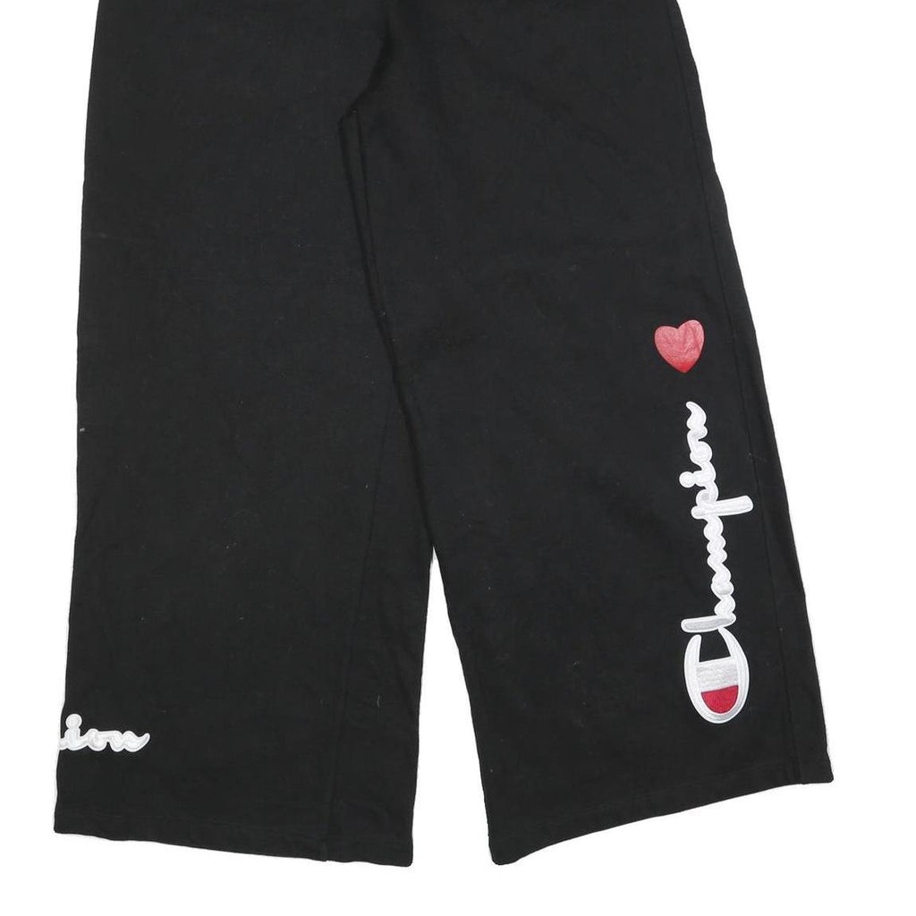 CHAMPION REVERSE WEAVE Womens Joggers Black L W30 L32 Relaxed Wide-Leg Cotton