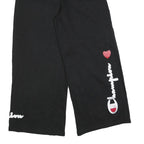 CHAMPION REVERSE WEAVE Womens Joggers Black L W30 L32 Relaxed Wide-Leg Cotton