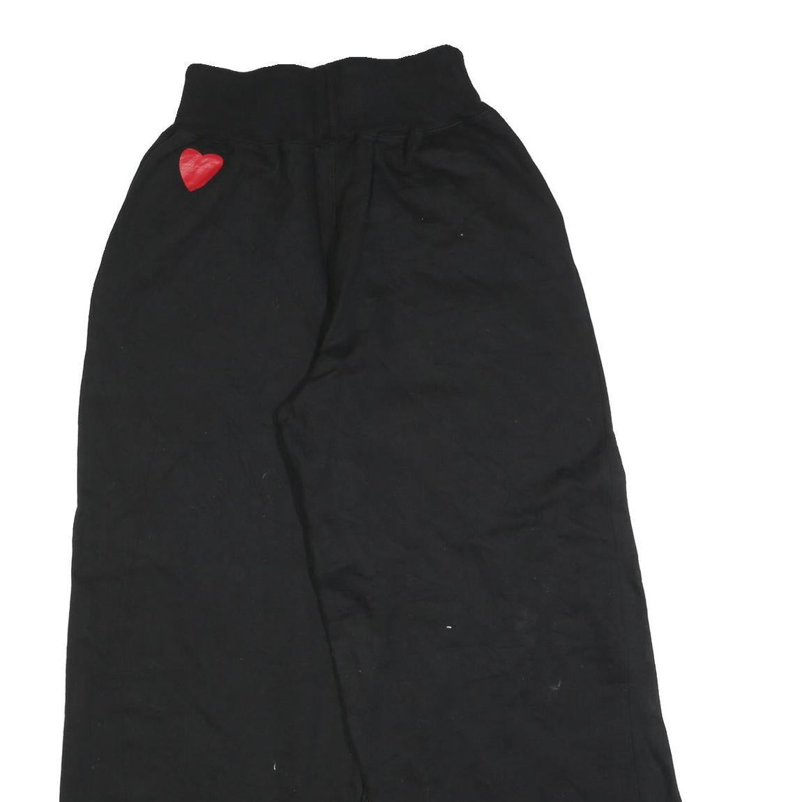 CHAMPION REVERSE WEAVE Womens Joggers Black L W30 L32 Relaxed Wide-Leg Cotton