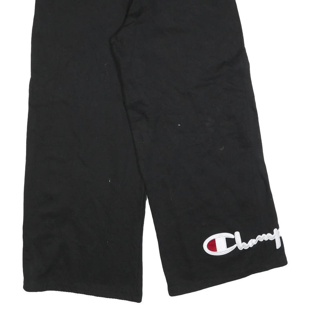 CHAMPION REVERSE WEAVE Womens Joggers Black L W30 L32 Relaxed Wide-Leg Cotton