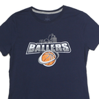 RUSSELL ATHLETIC Mens Navy Blue Ballers Graphic T-Shirt M Short Sleeve Crew Neck
