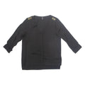 H&M Womens Blouse Black V-Neck Long Sleeve S