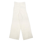 MNG Womens Acrylic Blend White Relaxed Wide-Leg Trousers W26 L33 Casual