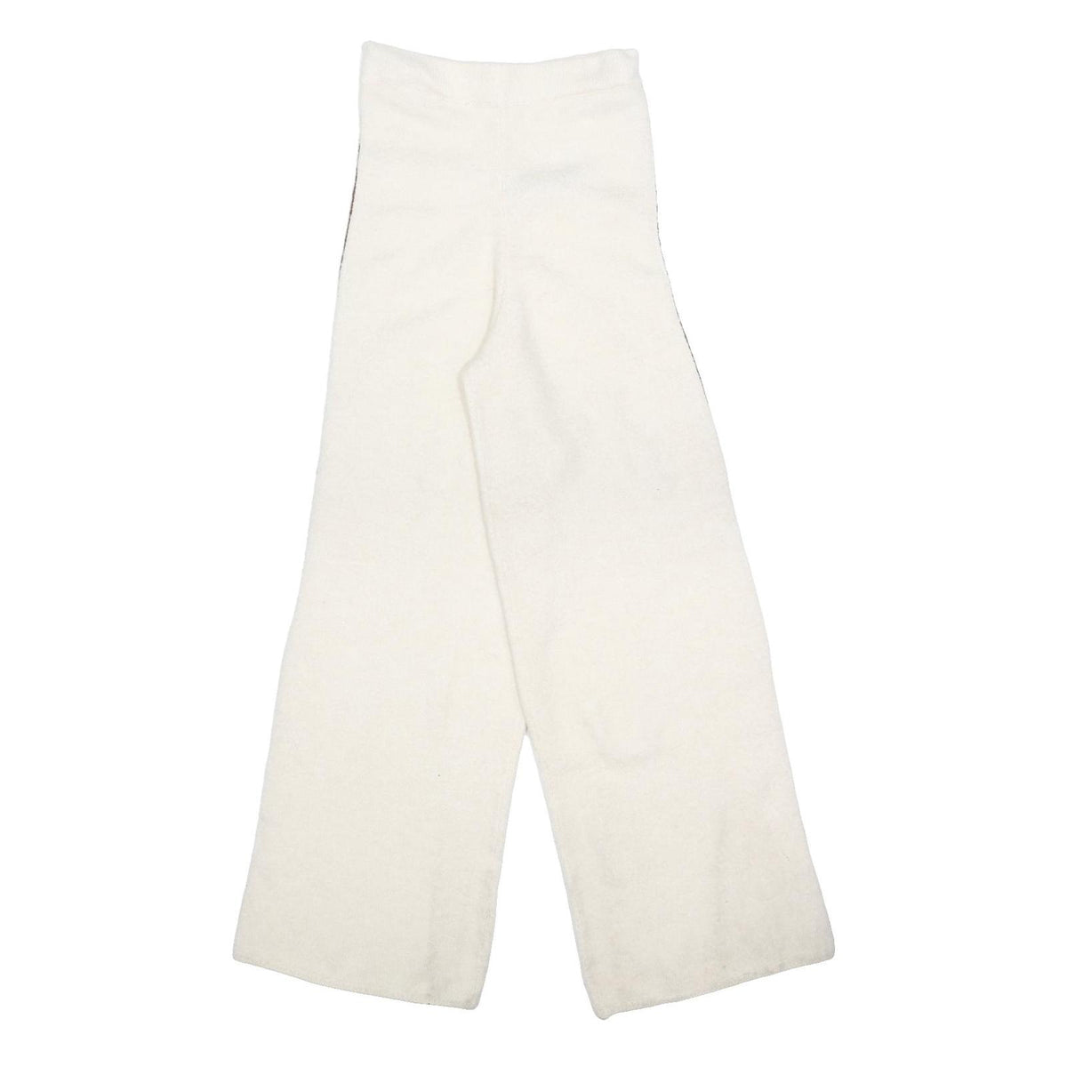 MNG Womens Acrylic Blend White Relaxed Wide-Leg Trousers W26 L33 Casual