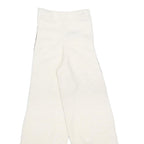 MNG Womens Acrylic Blend White Relaxed Wide-Leg Trousers W26 L33 Casual