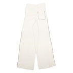 MNG Womens Acrylic Blend White Relaxed Wide-Leg Trousers W26 L33 Casual