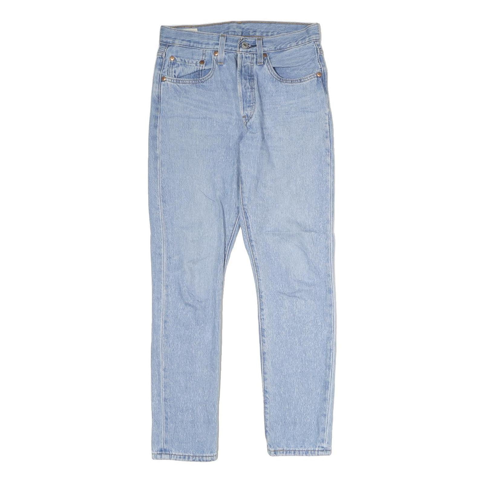 LEVI'S 501S Mens Jeans Blue Regular Straight Denim Light W28 L27 Classic Fit