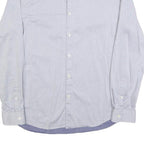 DKNY Mens Blue Cotton Blend Slim Fit Shirt M Stylish Button Down Long Sleeve