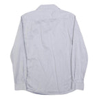 DKNY Mens Blue Cotton Blend Slim Fit Shirt M Stylish Button Down Long Sleeve