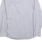 DKNY Mens Blue Cotton Blend Slim Fit Shirt M Stylish Button Down Long Sleeve