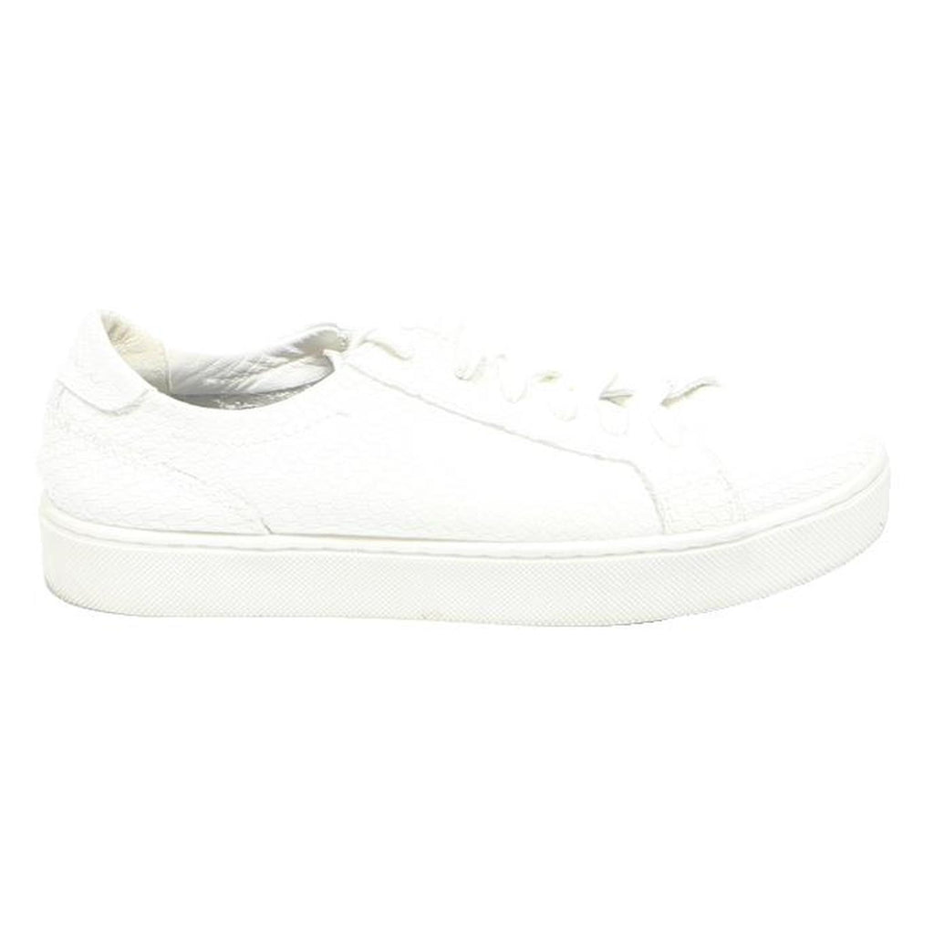 ZARA Womens Lace-Up Trainers White Leather UK 4 Casual Comfortable Premium