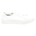 ZARA Womens Lace-Up Trainers White Leather UK 4 Casual Comfortable Premium