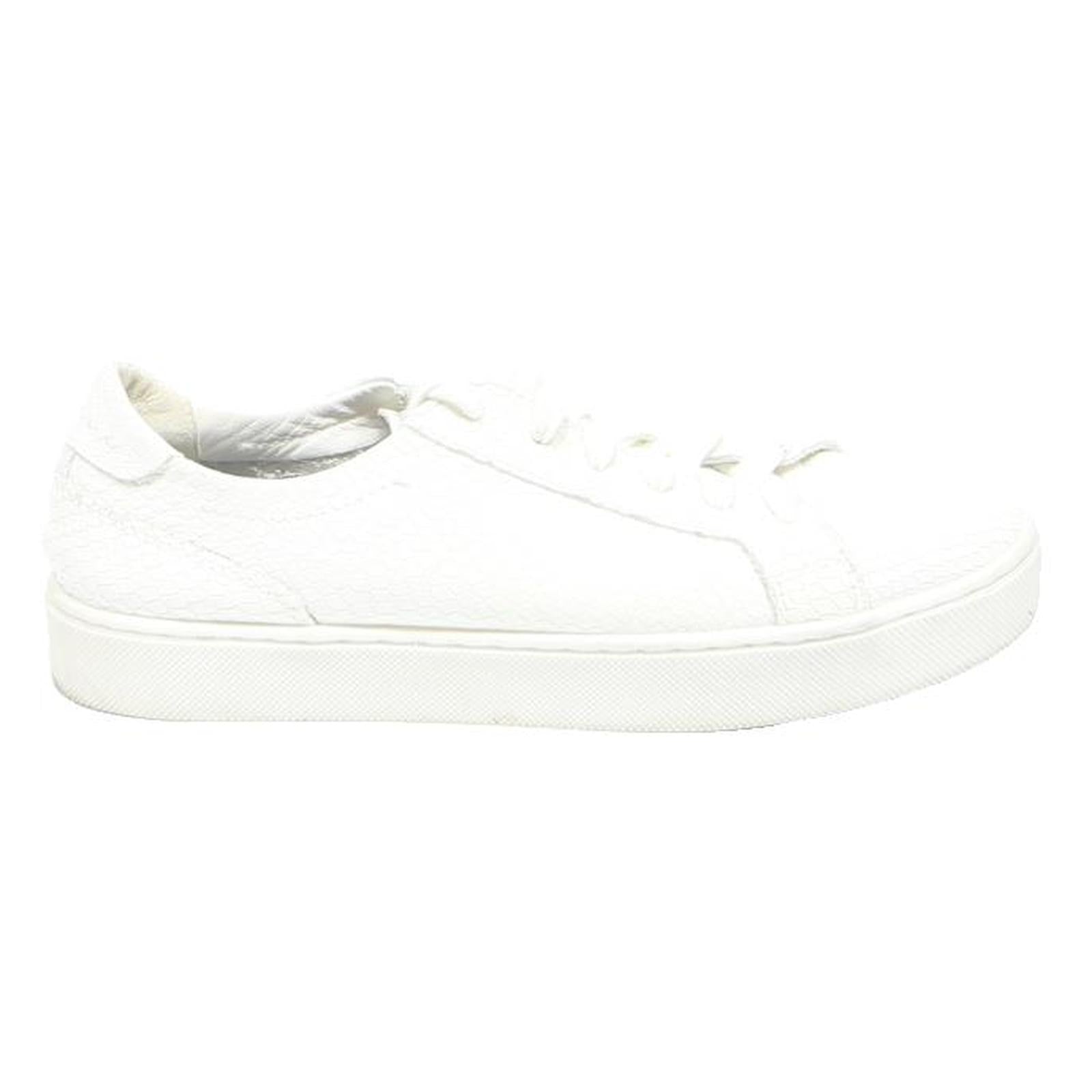 ZARA Womens Lace-Up Trainers White Leather UK 4 Casual Comfortable Premium