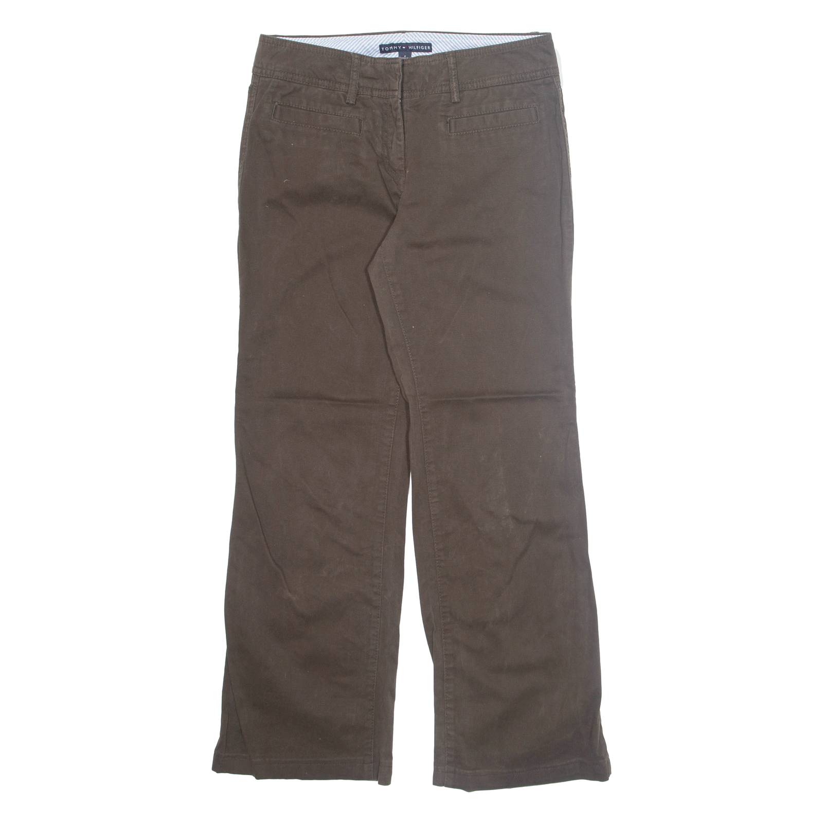 TOMMY HILFIGER Chino Mens Trousers Brown Regular Straight W28 L28