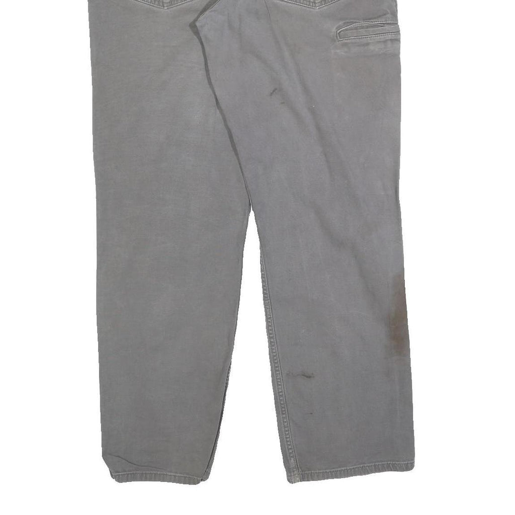 CARHARTT Mens Cotton Blend Grey Regular Straight Trousers W36 L32 Workwear
