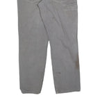 CARHARTT Mens Cotton Blend Grey Regular Straight Trousers W36 L32 Workwear