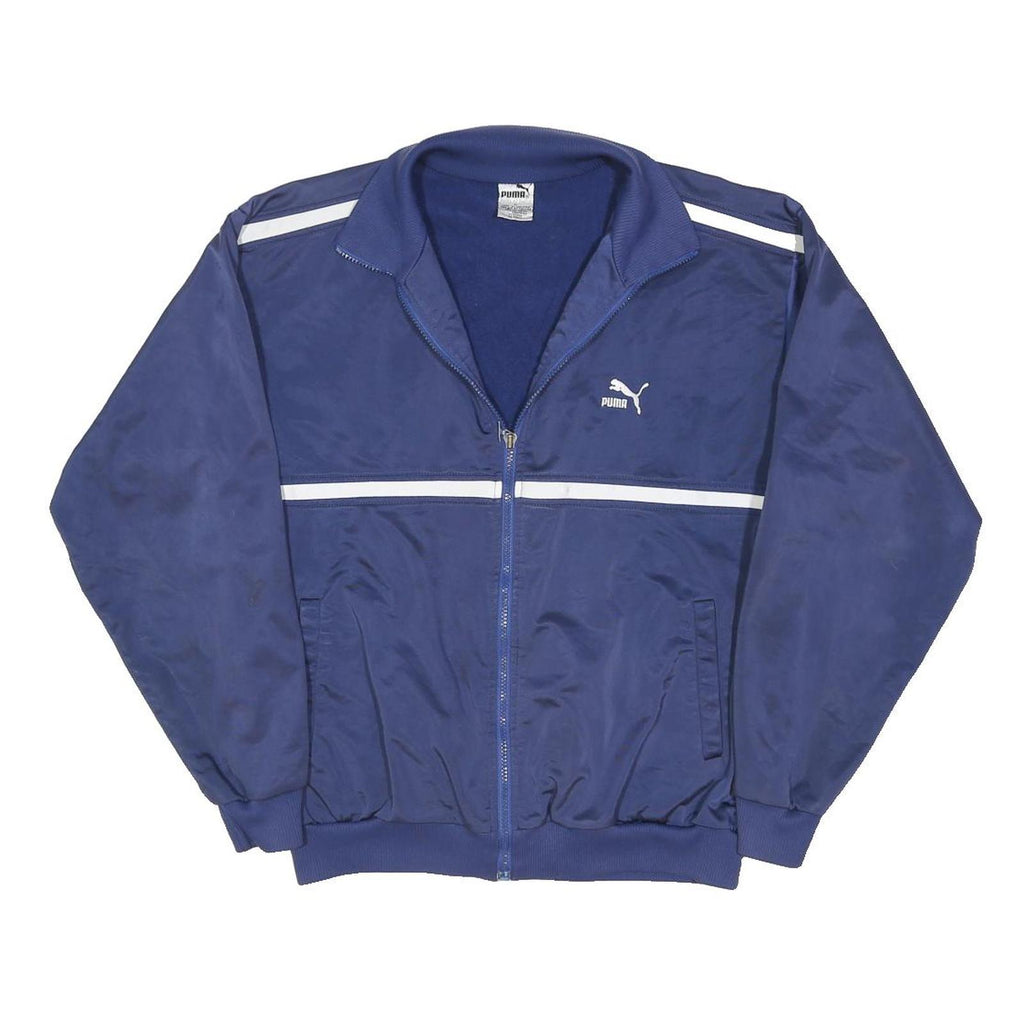 PUMA Mens Blue Zip Track Jacket L Polyester Blend Plain Casual Sportswear