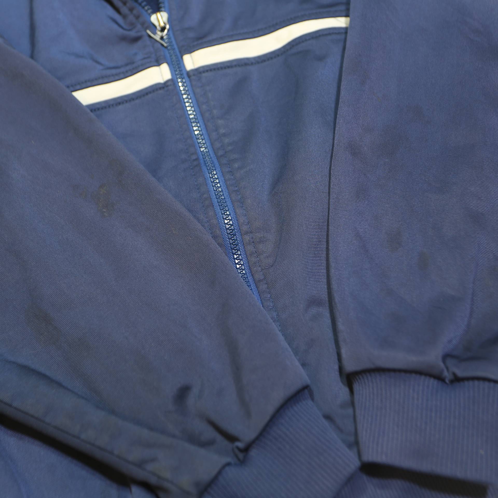 PUMA Mens Blue Zip Track Jacket L Polyester Blend Plain Casual Sportswear