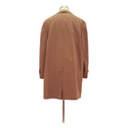 Mens Brown Button Cotton Blend Classic Jacket L Plain Button Closure
