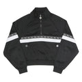 FILA Womens Black & White Logo Tape Half Zip Sweatshirt M Casual Sporty
