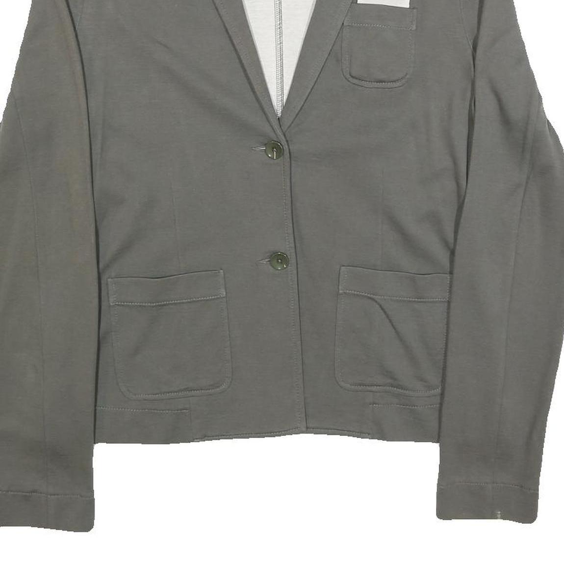 MARC O'POLO Womens Grey Button Jacket L Cotton Blend Casual Stylish