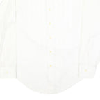 MANHATTEN Mens White Cotton Blend Shirt M Classic Fit Long Sleeve Button Shirt