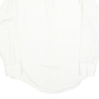 MANHATTEN Mens White Cotton Blend Shirt M Classic Fit Long Sleeve Button Shirt