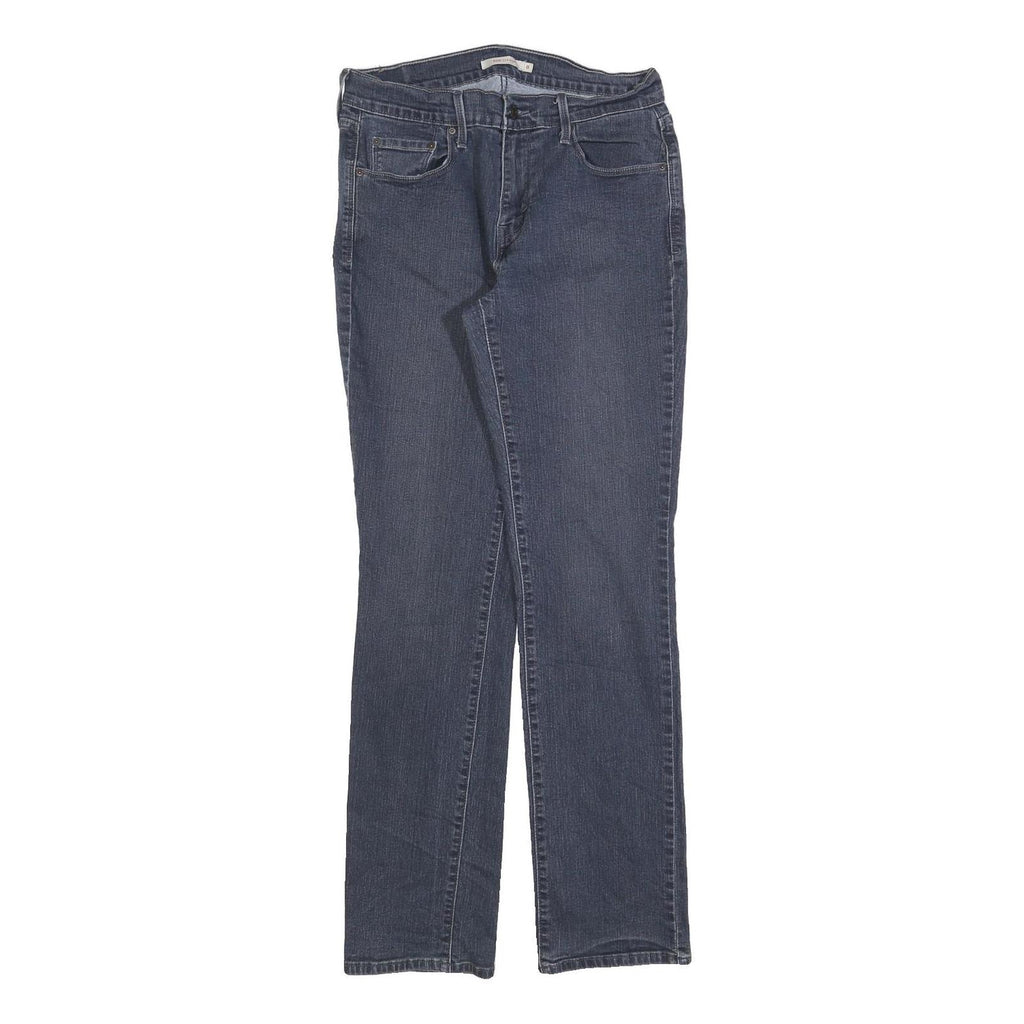 LEVI'S Womens 505 Regular Fit Straight Leg Denim Dark W29 L32 Zip Cotton Blend