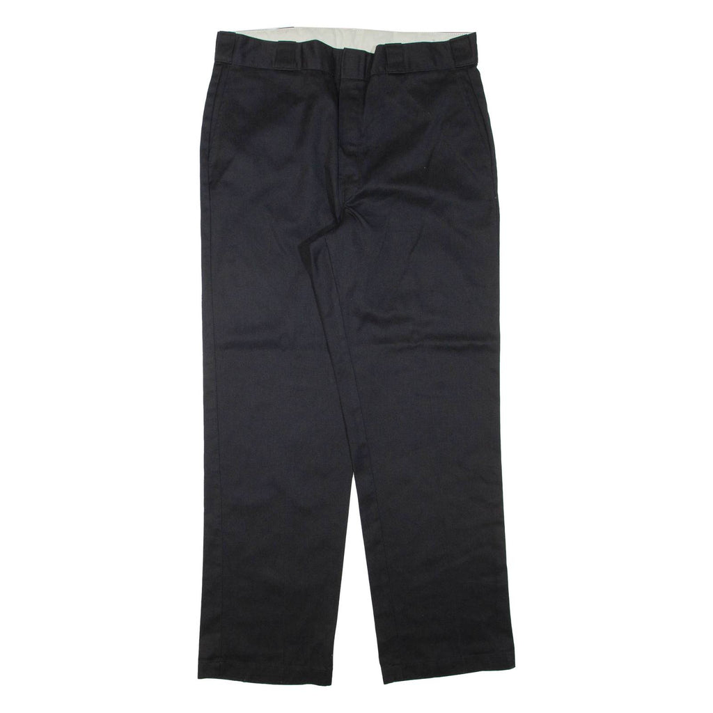 DICKIES Mens Trousers Black Regular Tapered W36 L32