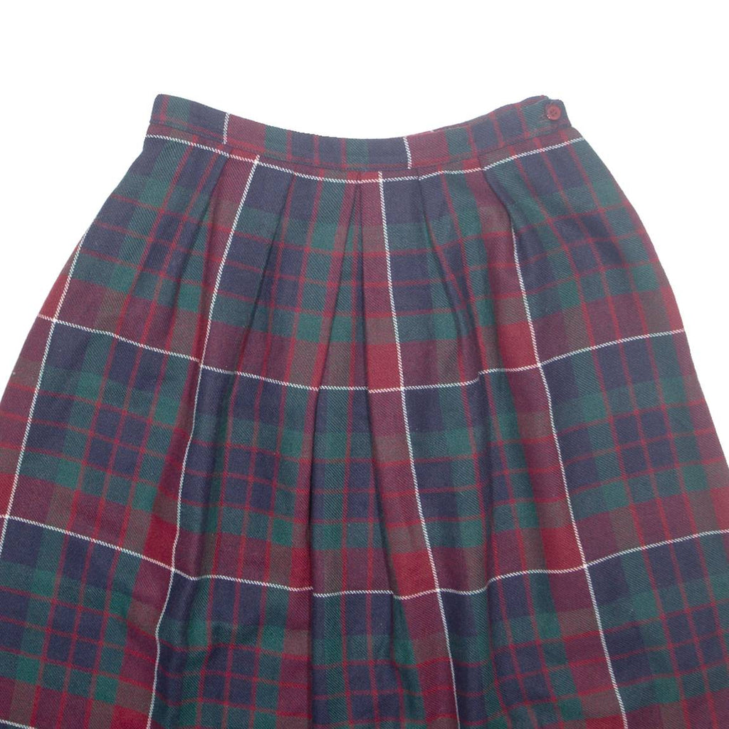 RUSS Womens A-Line Skirt Red Midi Check M