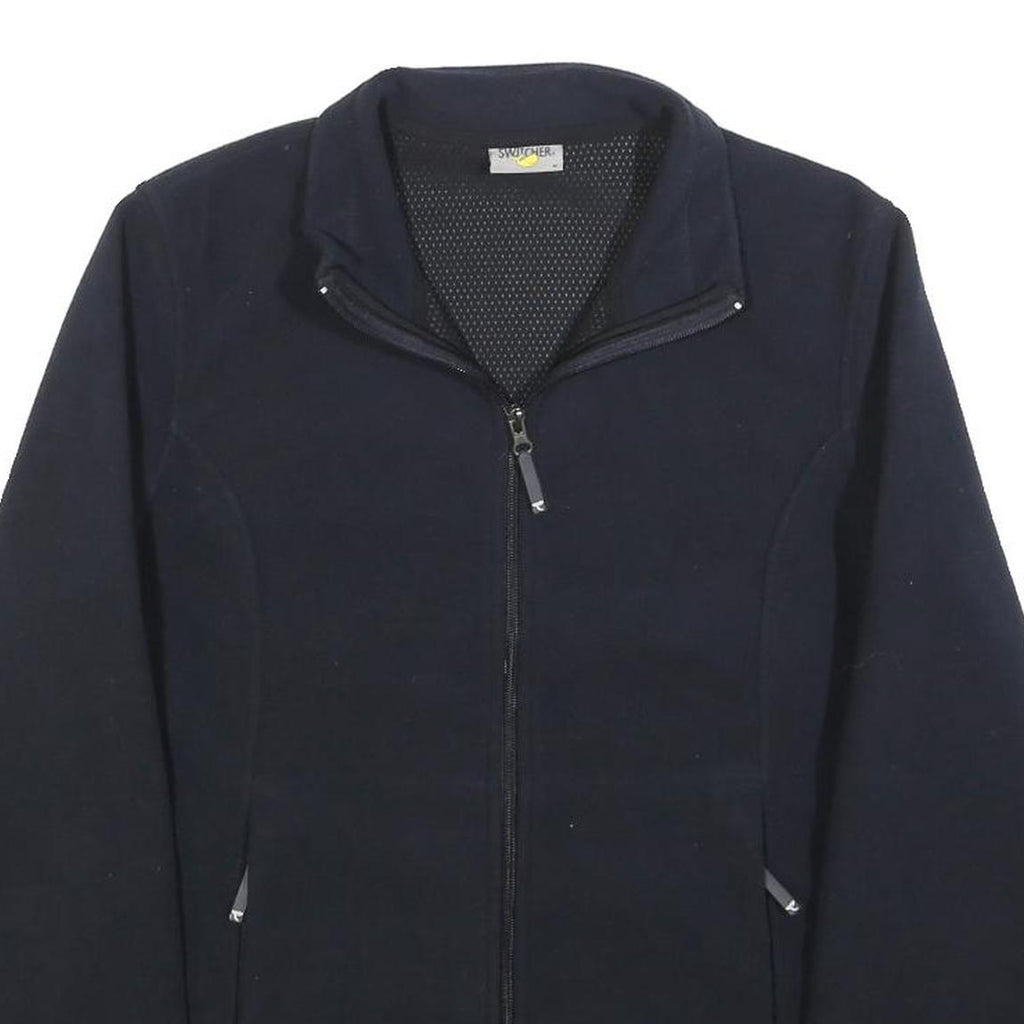 SWITCHER Womens Navy Blue Jacket M Polyester Zip Plain Casual Lightweight