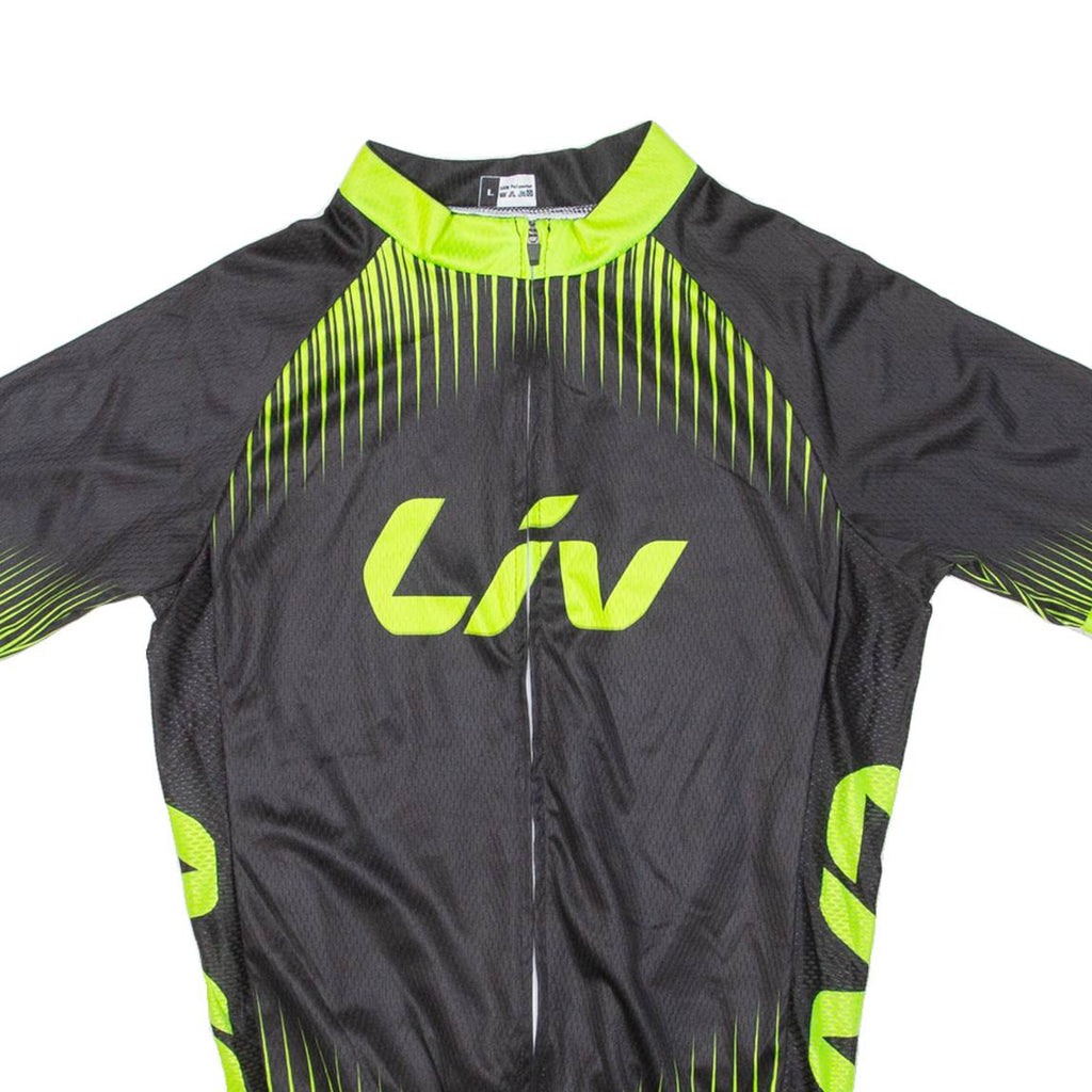 Cycling Mens Jersey Black Full Zip L