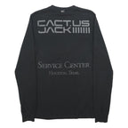NIKE X CACT.US CORP Travis Scott Cactus Jack Mens Black Graphic Long Sleeve XS