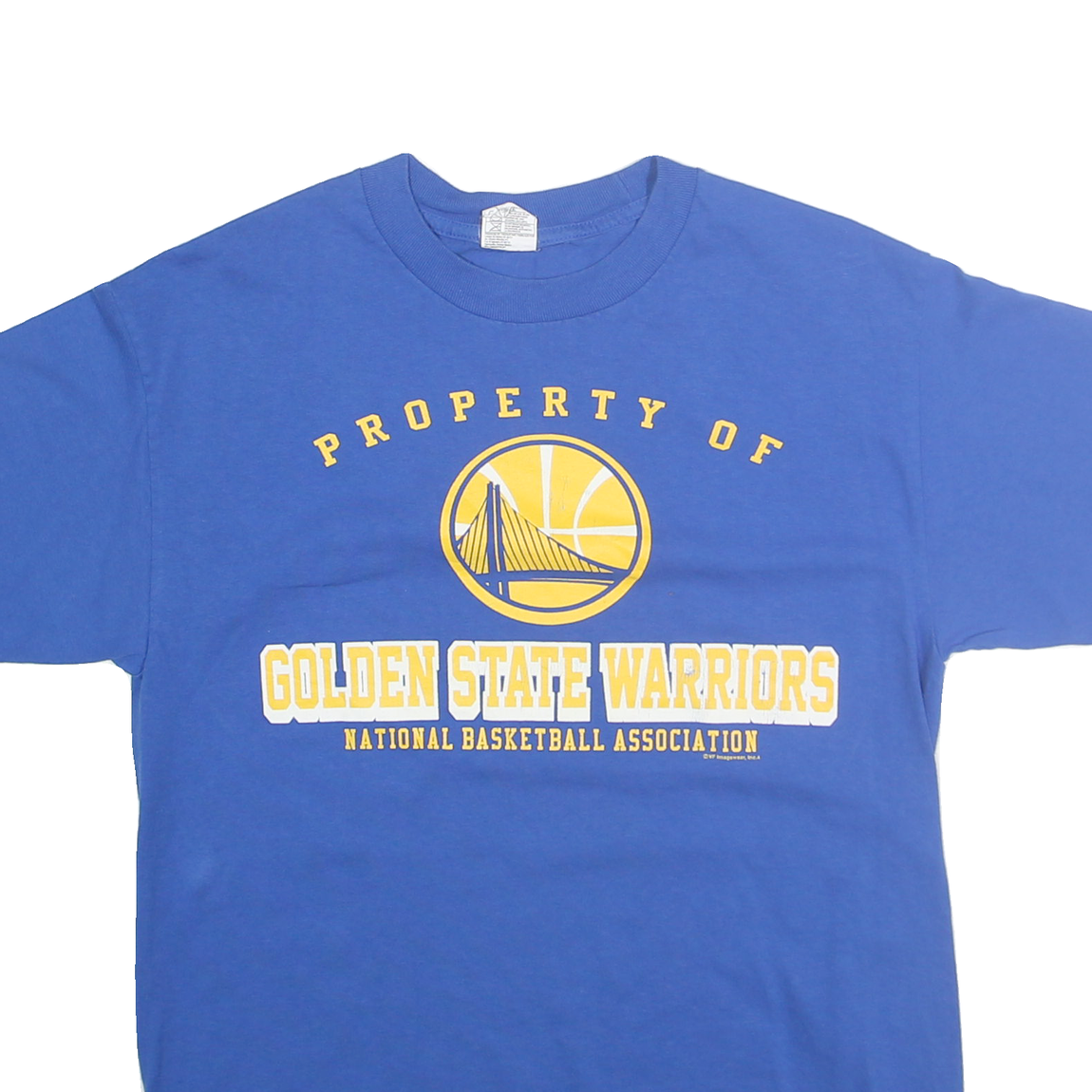 ALSTYLE Mens Blue Golden State Warriors T-Shirt M Short Sleeve Crew Neck NBA
