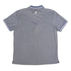 KANGOL Mens Blue Polo Shirt L Cotton Blend Zip Collar Short Sleeve Casual