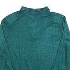 CRICKET LANE Womens Green Patterned Jumper Polo Neck Chunky Knit L Button Up