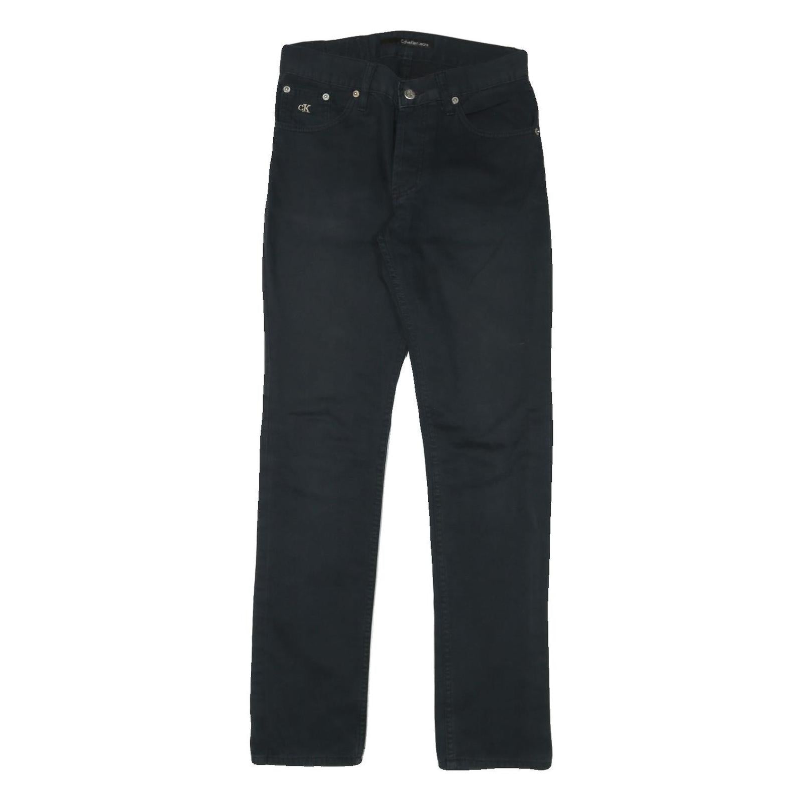 CALVIN KLEIN JEANS Womens Black Slim Skinny Denim W28 L31 Stylish Zip Fastening