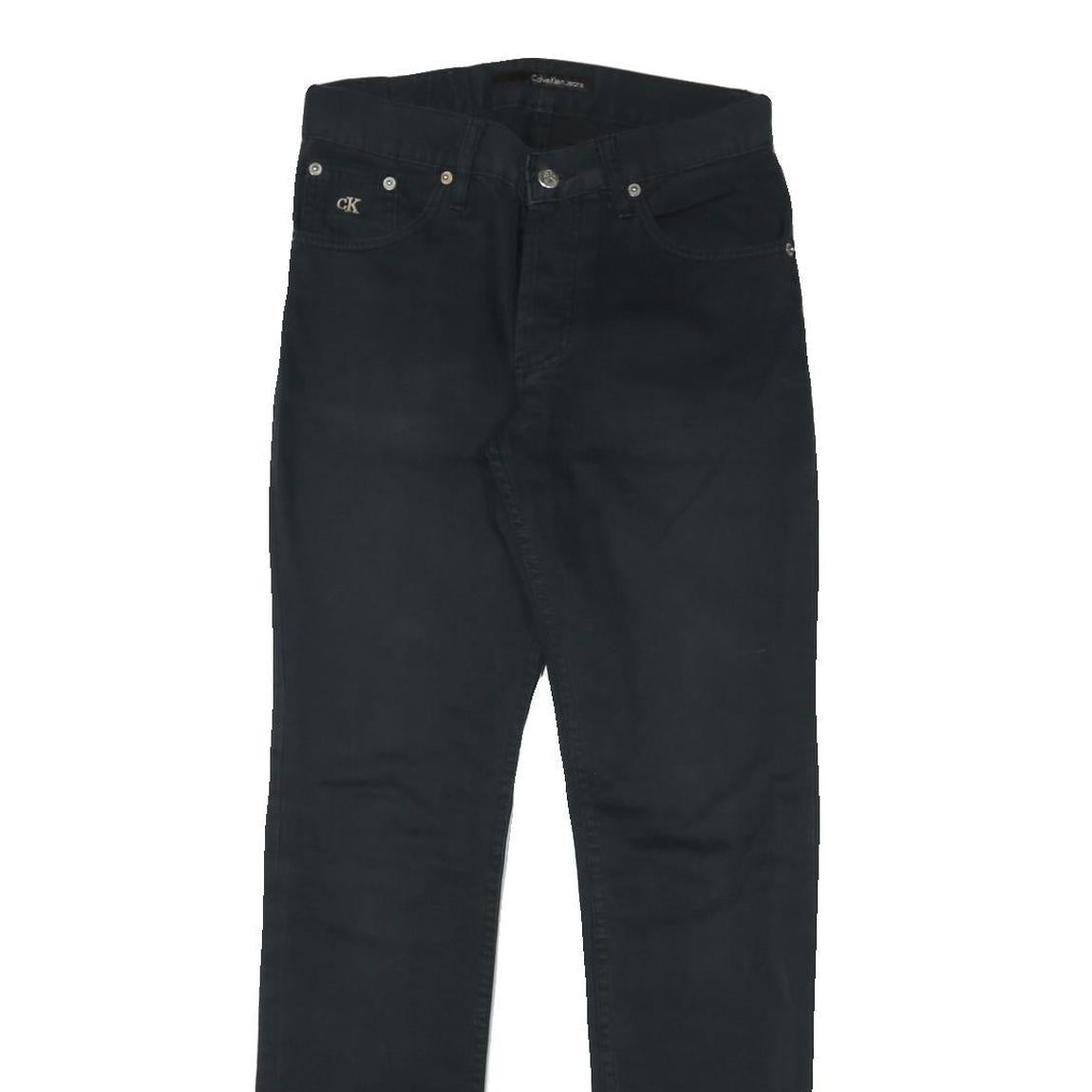CALVIN KLEIN JEANS Womens Black Slim Skinny Denim W28 L31 Stylish Zip Fastening