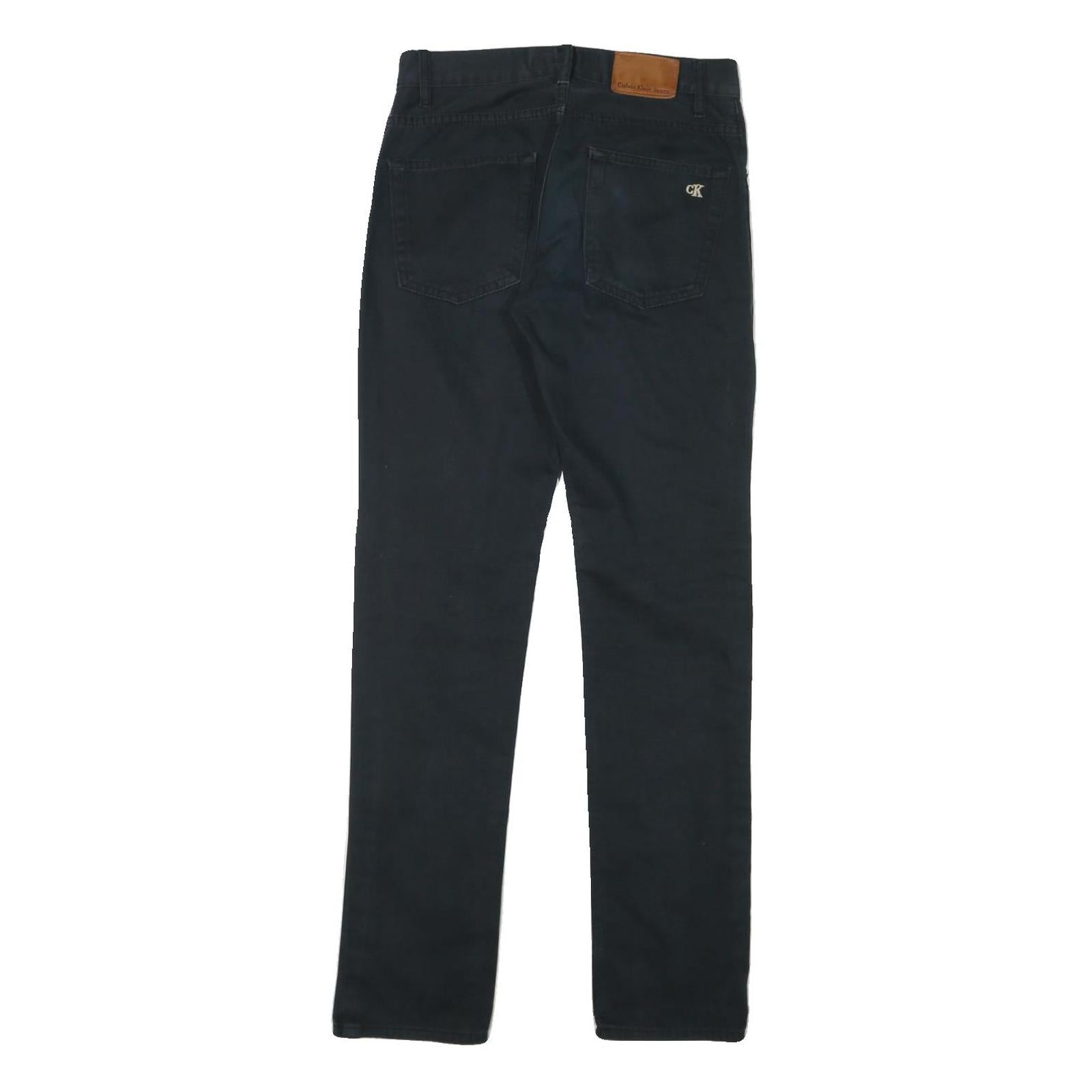 CALVIN KLEIN JEANS Womens Black Slim Skinny Denim W28 L31 Stylish Zip Fastening