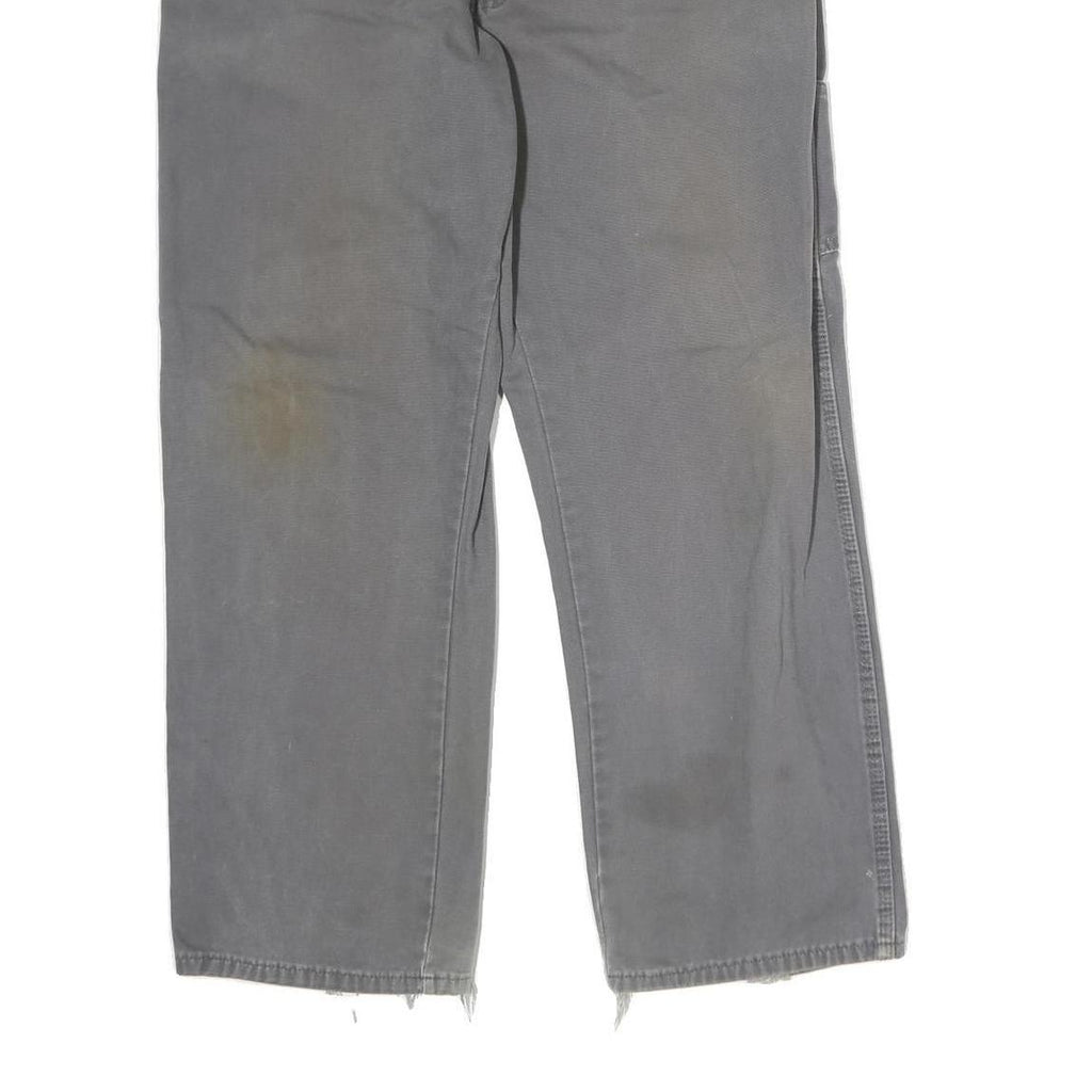 DICKIES Mens Jeans Grey Regular Straight Denim Medium W38 L32 Workwear