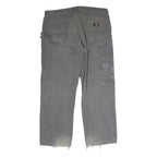 DICKIES Mens Jeans Grey Regular Straight Denim Medium W38 L32 Workwear