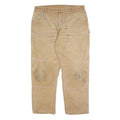 CARHARTT Mens Cotton Beige Relaxed Straight Leg Trousers W40 L32 Workwear