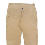 CARHARTT Mens Cotton Beige Relaxed Straight Leg Trousers W40 L32 Workwear