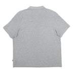 PUMA Mens Grey Cotton Blend Basic Polo Shirt XL Short Sleeve Logo Print