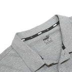 PUMA Mens Grey Cotton Blend Basic Polo Shirt XL Short Sleeve Logo Print