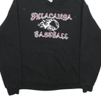 CHAMPION Mens Black Sylacauga Baseball Pullover Hoodie L Cotton Blend