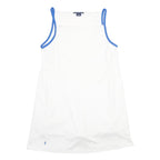 RALPH LAUREN SPORT Womens White & Blue Sleeveless Day Polyester Blend Dress XL